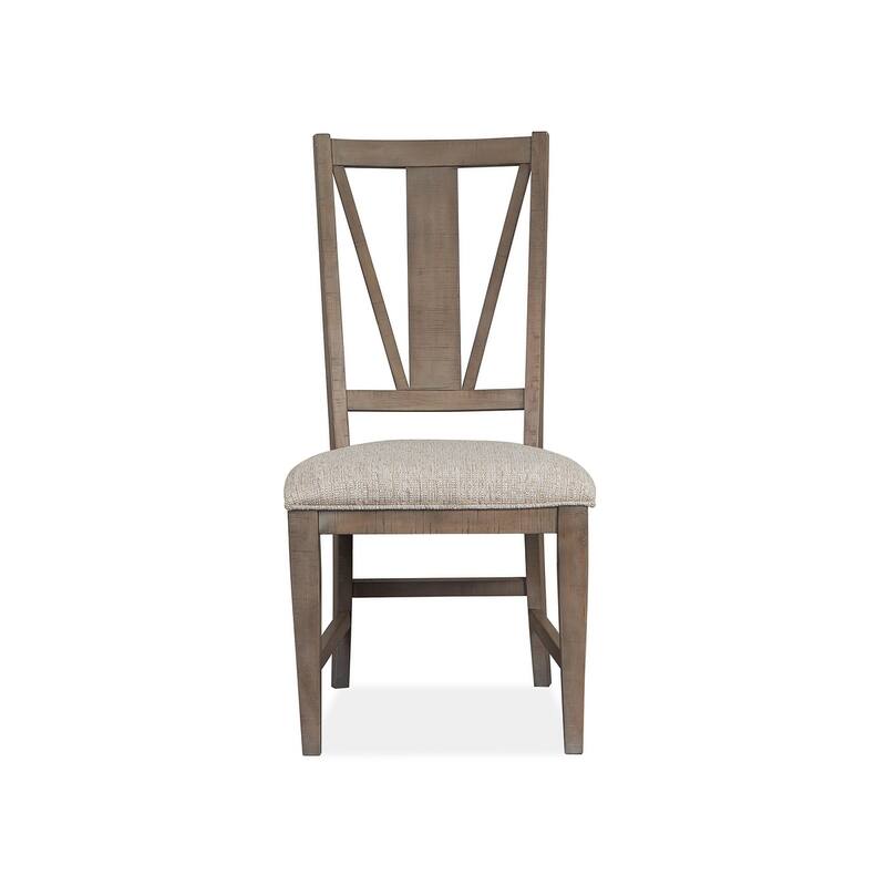 Magnussen Home Paxton Place Dovetail Grey Upholstered Side Chair Two Pack - 19.75''W x 23.25''D x 40''H