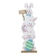 preview thumbnail 15 of 34, Glitzhome Wooden Happy Easter Bunny Eggs Porch Sign Standing Decor Spring Gift