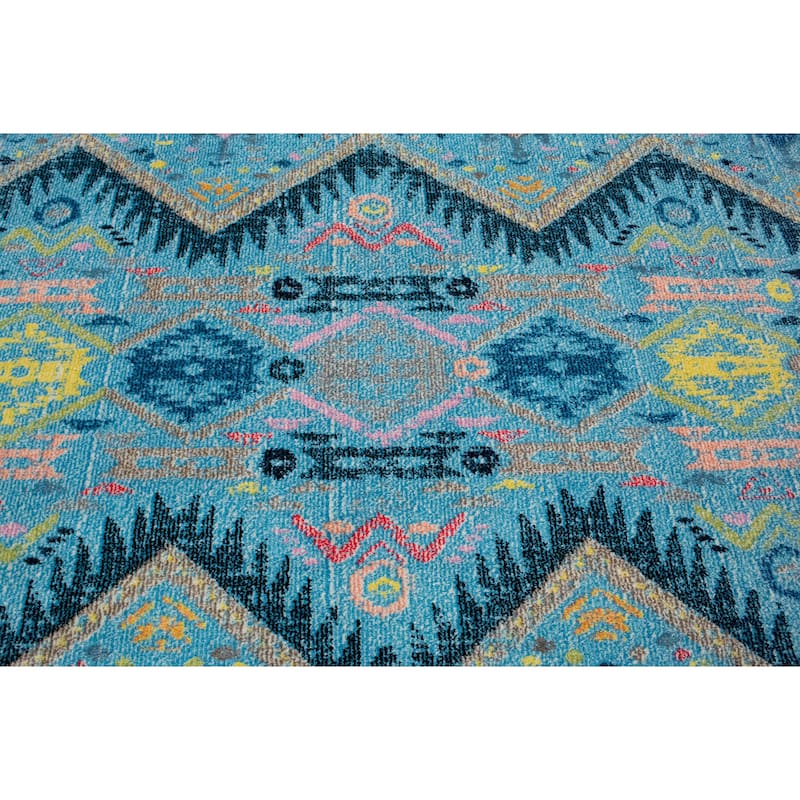 Noori Rug Sapphire Gearldine Distressed Boho Pattern Area Rug