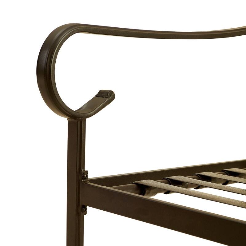 Patio Festival Outdoor Metal Chair with Red Cushions (2-Pack)