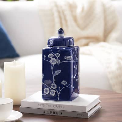 Handmade Ceramic Accent Decorative Ginger Jar