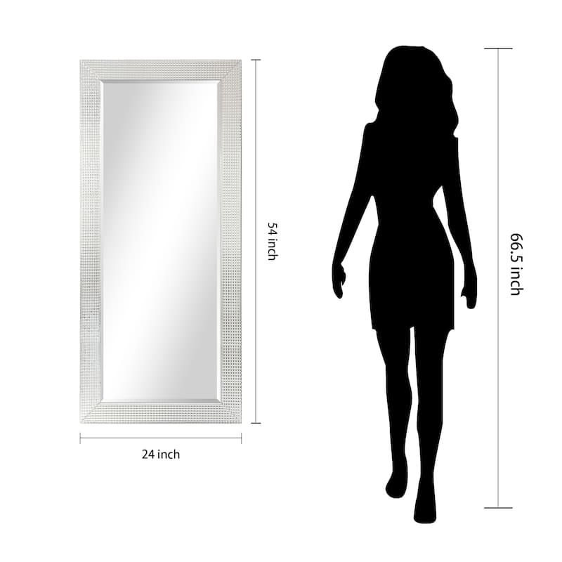 Bling Beveled Glass Rectangle Wall Mirror - Clear