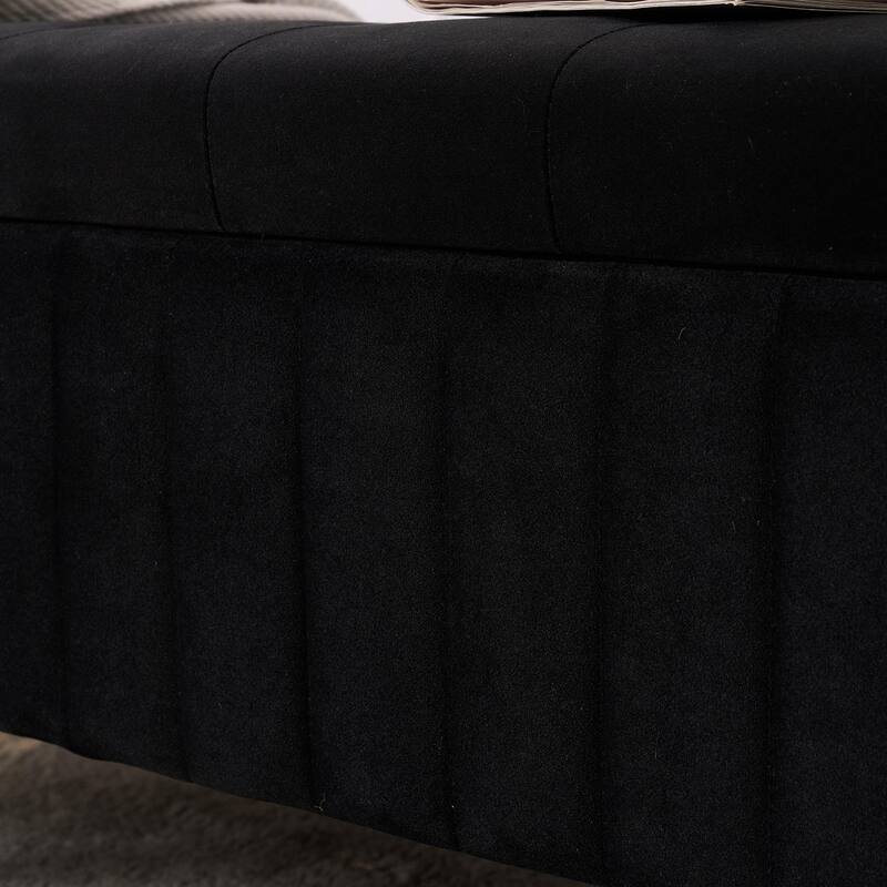 Velvet Storage Bench for Bedroom