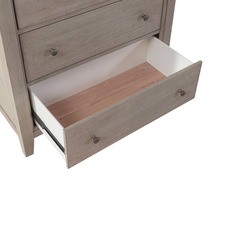 Ivy Hollow Weathered Linen Dusty Taupe 5 Drawer Chest