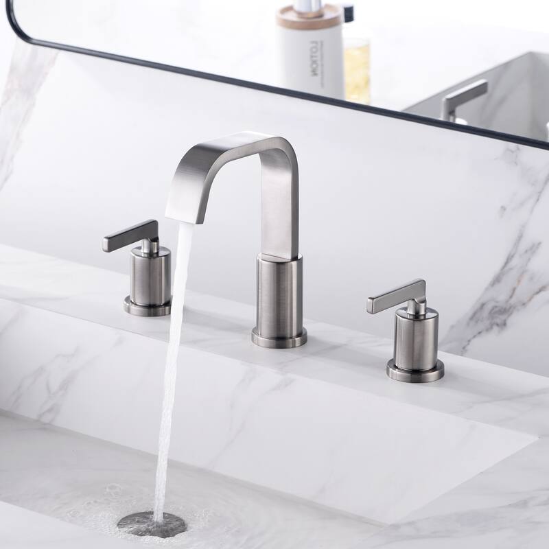 Luxier Raiden 8 in. Widespread 2-Handle Bathroom Faucet with Drain