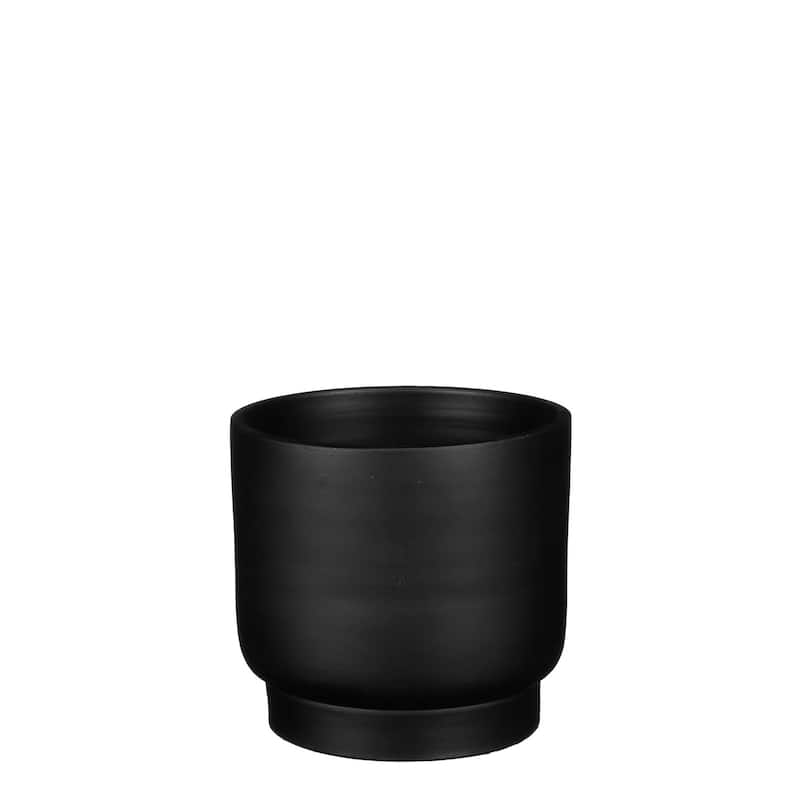 Med. Riva Round Black Pot-ST - Black