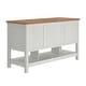 preview thumbnail 11 of 13, Walker Edison Modern Free-Standing Kitchen Island with 6 Drawers, White