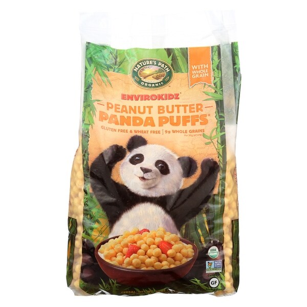 Envirokidz Panda Puffs Cereal - Peanut Butter - Case of 6 - 24.7 oz.