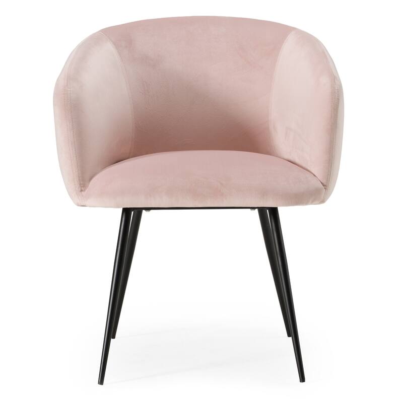 Modrest Luzerne Modern Pink Velvet Dining Chair