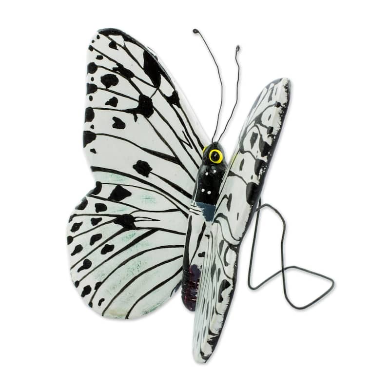 Novica Handmade Forest Nymph Butterfly Ceramic Sculpture