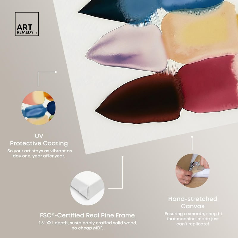 Watercolor Collage Canvas by Art Remedy, Gallery Wrapped