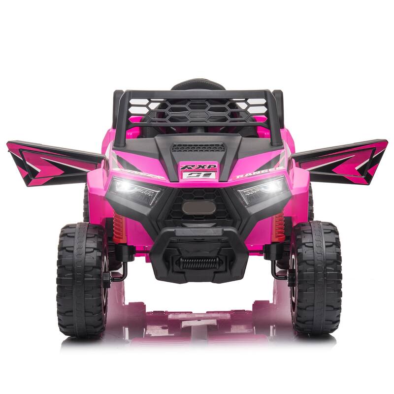 Electric 12V Ride On Mini UTV Car for Kids with Forward and Reverse, LED Lights, and Built-in Music, Battery Powered Vehicle