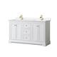 Option White / Carrara Cultured Marble Top / Brushed Gold