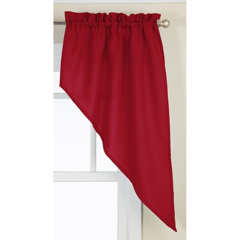 Opaque Ribcord Kitchen Curtain Pieces - Tiers/ Valances/ Swags