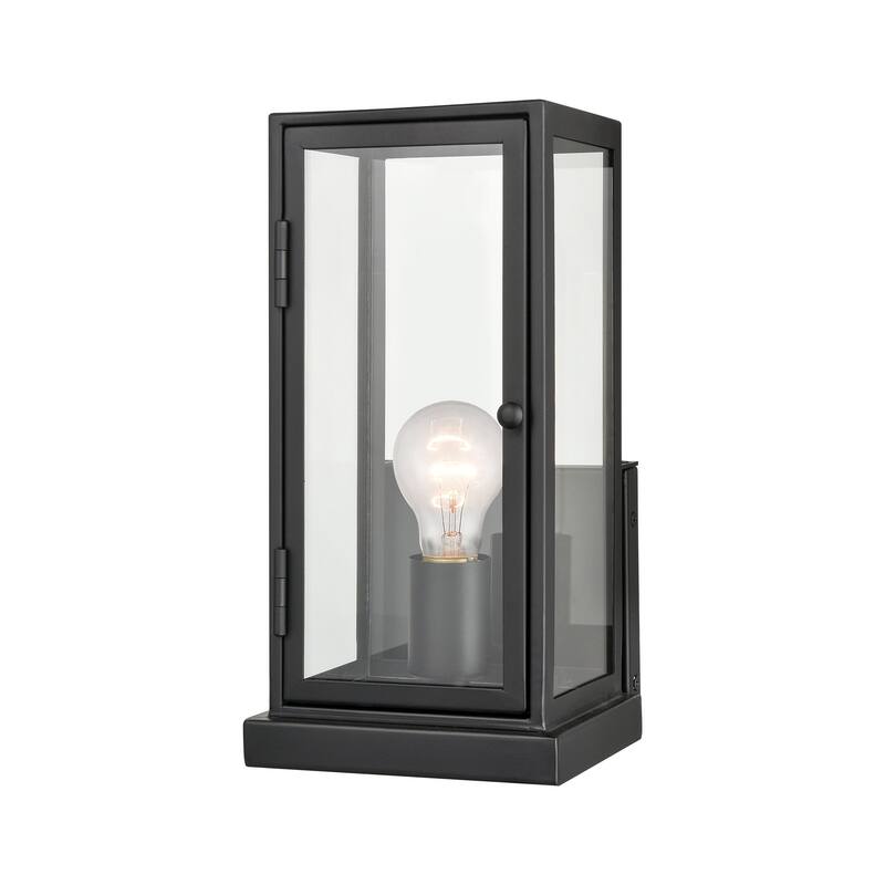 Foundation 1-Light Outdoor Sconce - Matte Black - 12 inch Tall - Matte Black