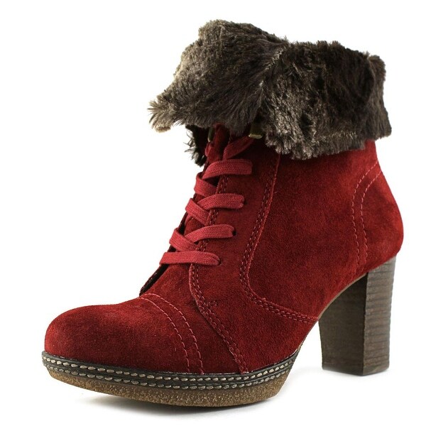 gabor red ankle boots