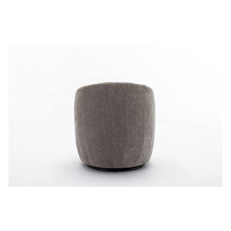 Chenille Fabric Swivel Accent Armchair Barrel Chair
