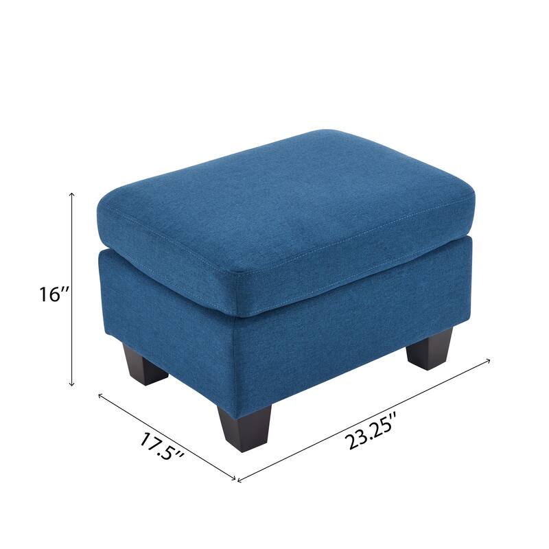 Navy Ottoman Comfortable choice, multiple functions, classic design, and cozy corners - Navy Blue - Small