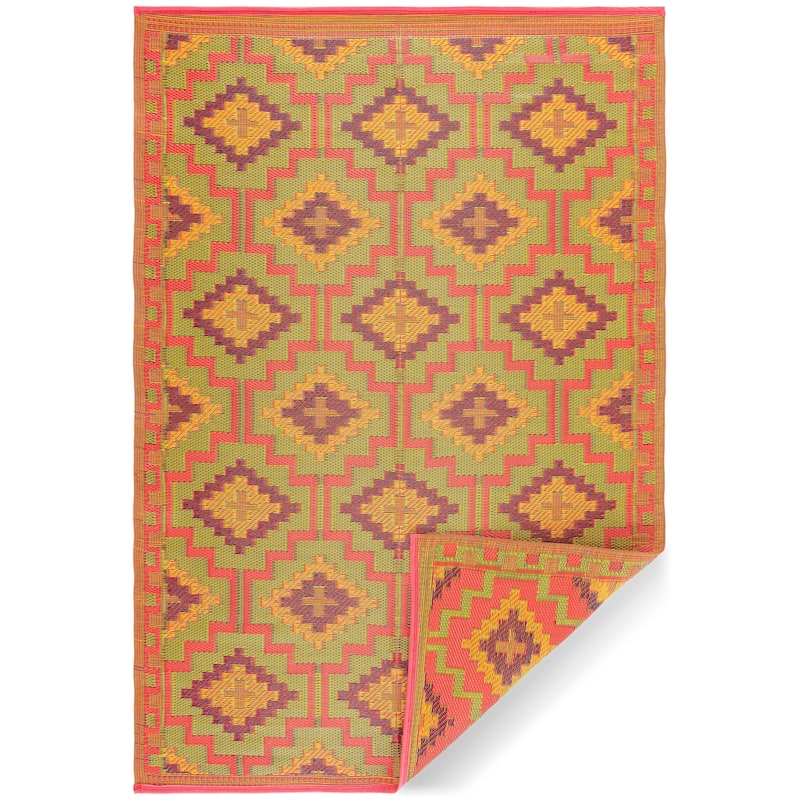Reversible Mats Plastic Outdoor Rug for Camping, Patio, Backyard, RV, Picnic, Deck