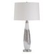 preview thumbnail 4 of 5, Uttermost Quinn White & Silver Table Lamp - 29"H,   Shade 10"H x 15"Dia.
