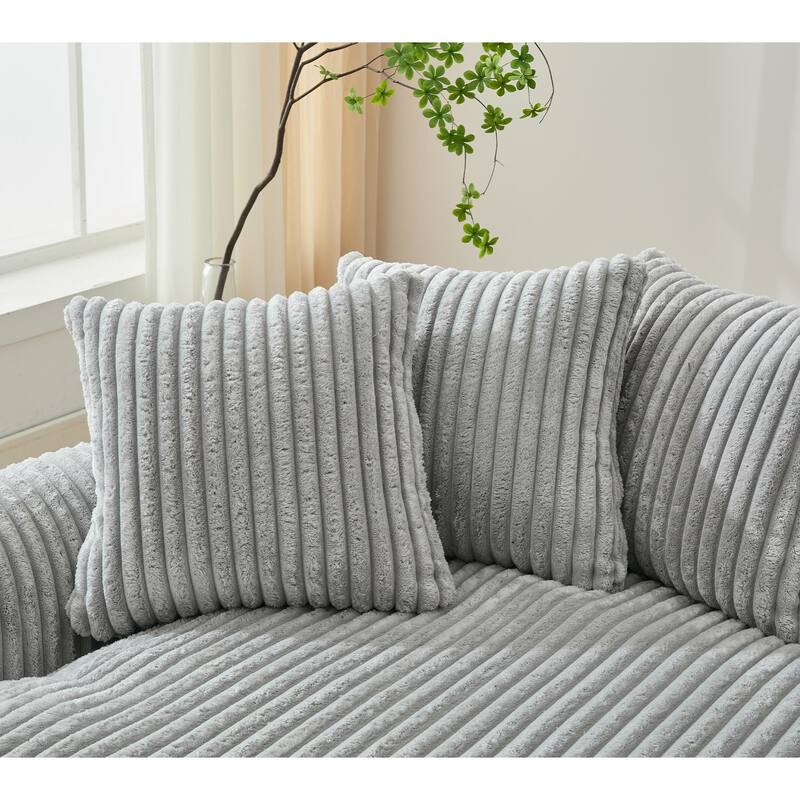 127" Modular Sectional Upholstered Sofa, L Shaped Couch with 10 Pillows, Modern Curved Couches with Left Chaise Lounge