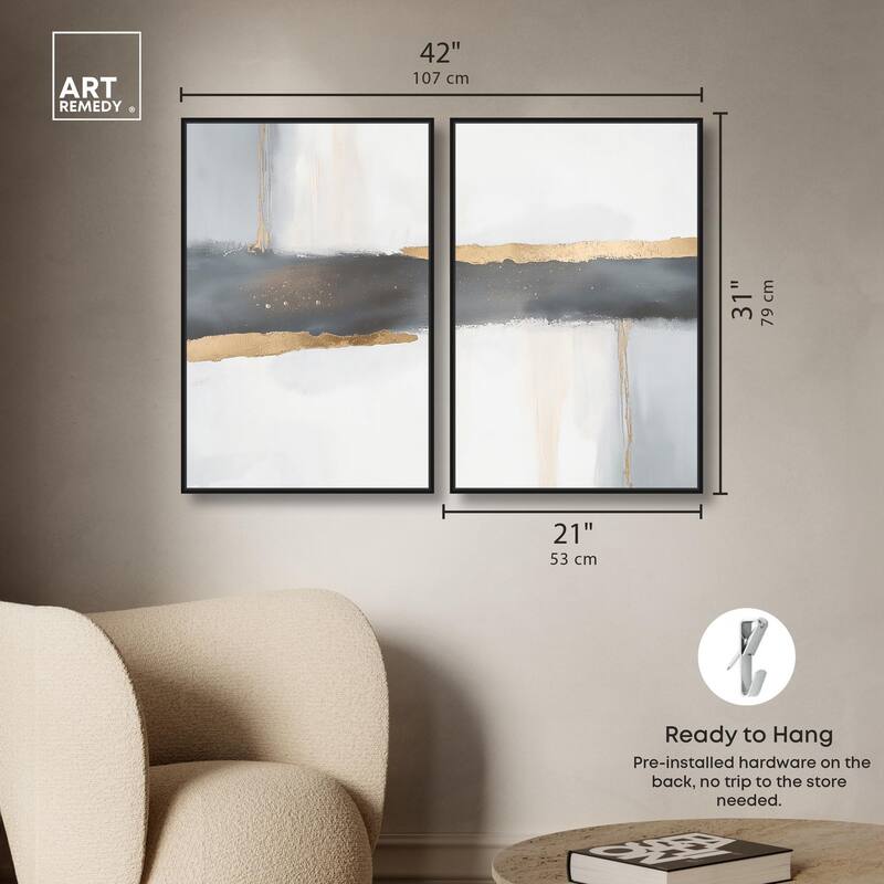 Azure Horizon I Canvas Set of 2 by Art Remedy