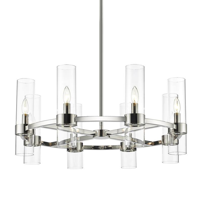 Bellevue ZCH77908 Conway 8 Light 32" Wide Taper Candle Style and Ring - Polished Nickel