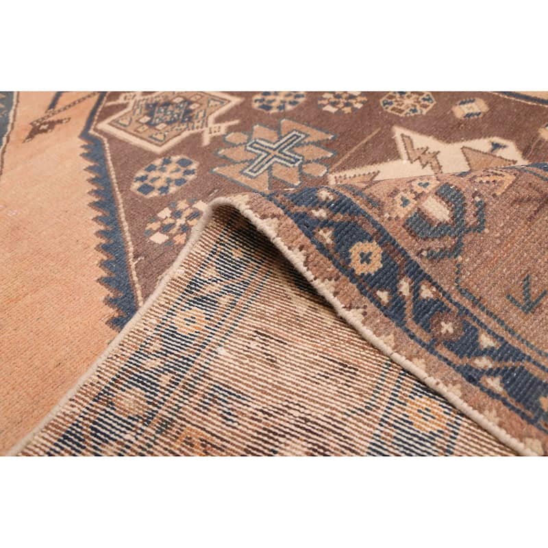 ECARPETGALLERY Hand-knotted Antalya Vintage Dark Brown Wool Rug - 4'5 x 6'7