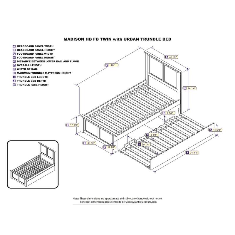 Platform Bed with Trundle Twin Size - HomeStock Eclectic Elegance Bed Frame & Footboard