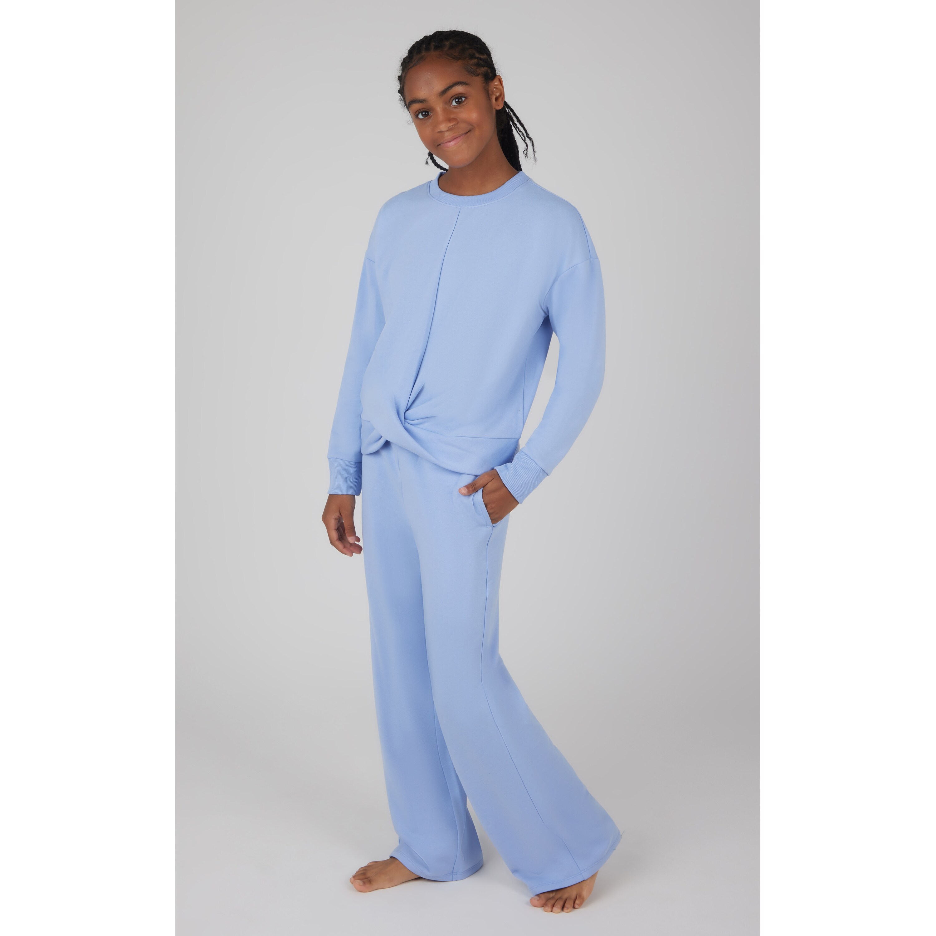 Yogalicious Girls Brushed Terry Butterfly Twist Sweatshirt and