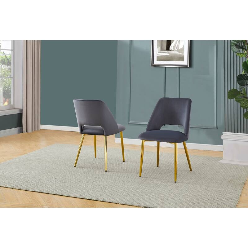Best Quality Furniture Glass Dining Set with Gold Chrome Finish
