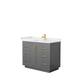 Option Dark Gray, Gold Trim, White Quartz Top