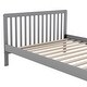 preview thumbnail 33 of 48, Toddler Bed with Safety Guardrail, Convertible Crib/Full Size Bed Wood Platform Bed Frame with Shelf for Kids Toddler