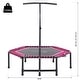 preview thumbnail 17 of 18, Soozier Portable & Foldable Small Exercise Trampoline with 3-Level Adjustable T-Bar, Great for Adults Working Out