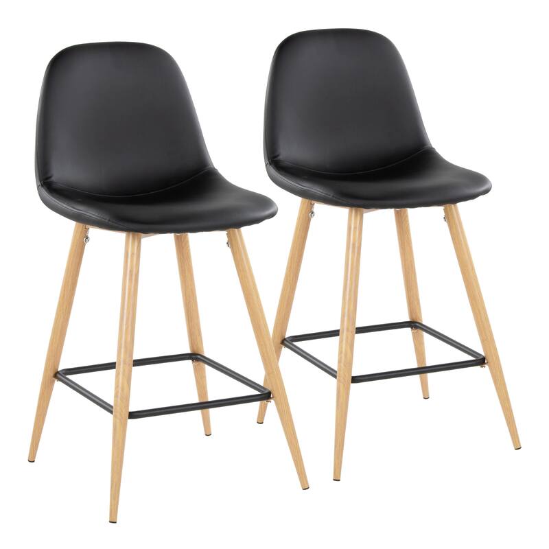 Carson Carrington Stone Natural Counter Stool - Set of 2