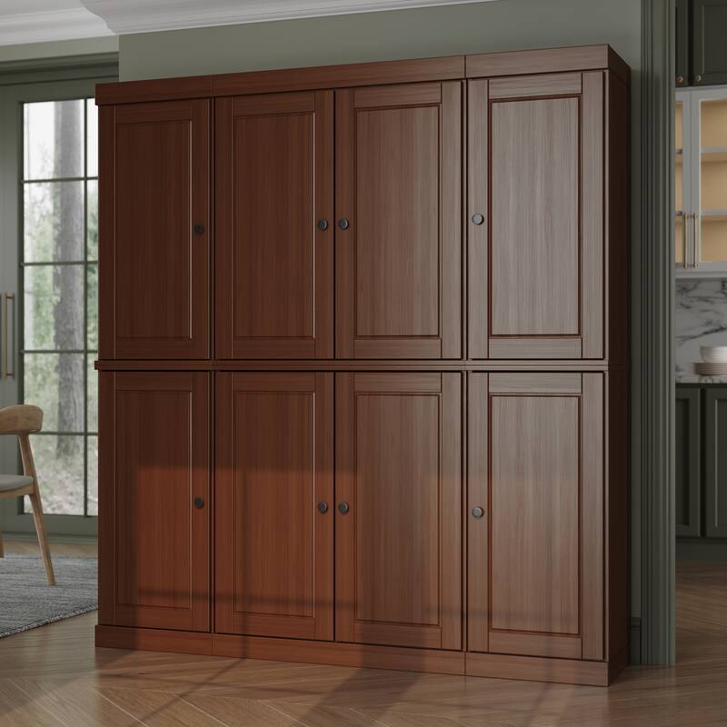 Palace Imports 100% Solid Wood Pantry Cabinet, Raised Panel Doors, Adjustable Shelves, 65" Wide, 71.5" Tall - 65" x 71.5" - Mocha