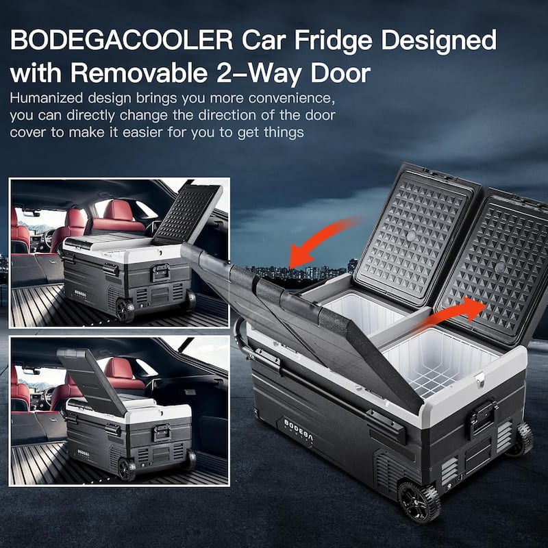 BODEGA Car Refrigerator,Dual Zone Cooler,Temp Independent,APP Control