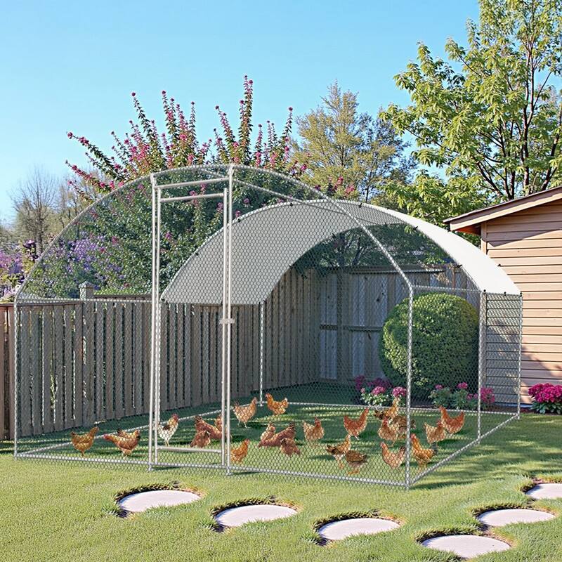 Outdoor Metal Large Poultry Coop for Chicken Rabbits Small animals