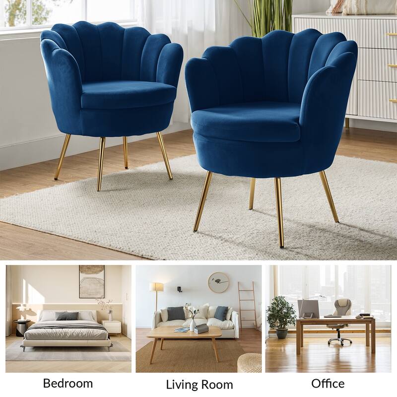 Xabier Cute Modern Upholstered Barrel Chair Accent Chair with Tufted Back by HULALA HOME