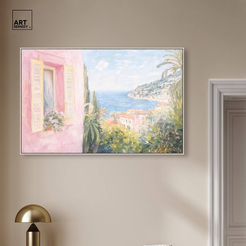 Mediterranean Pink Canvas by Art Remedy