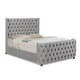 preview thumbnail 10 of 95, Brooklyn Shelter Bedframe with Curved Tufted Headboard and Footboard