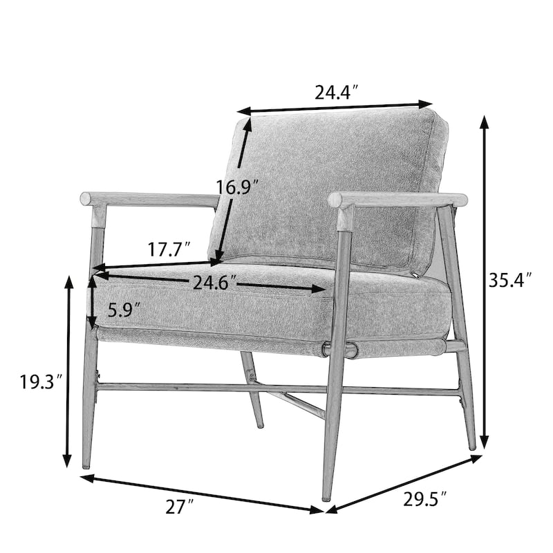 2 Set Upholstered Accent chair Club Chair for Living Room
