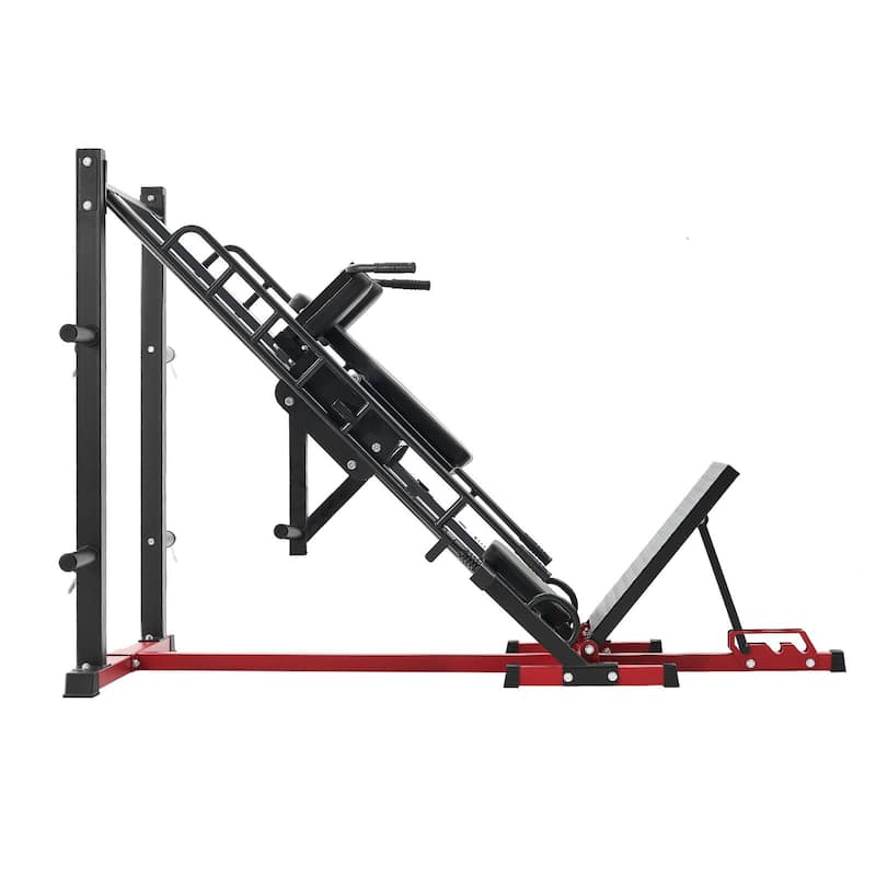 Carbon Steel Leg Press with Hack Squat Machine and 3-Level Adjustable Backrest Perfect for Home Gym Training - 85” x 58” x 48”