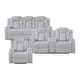 preview thumbnail 22 of 35, Brynda Corduroy 3-Piece Manual Double Reclining Sofa Sets Light Gray