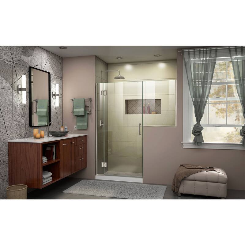 DreamLine Unidoor-X 70-70 1/2 in. W x 72 in. H Frameless Hinged Shower Door - 70" - 70.5" W