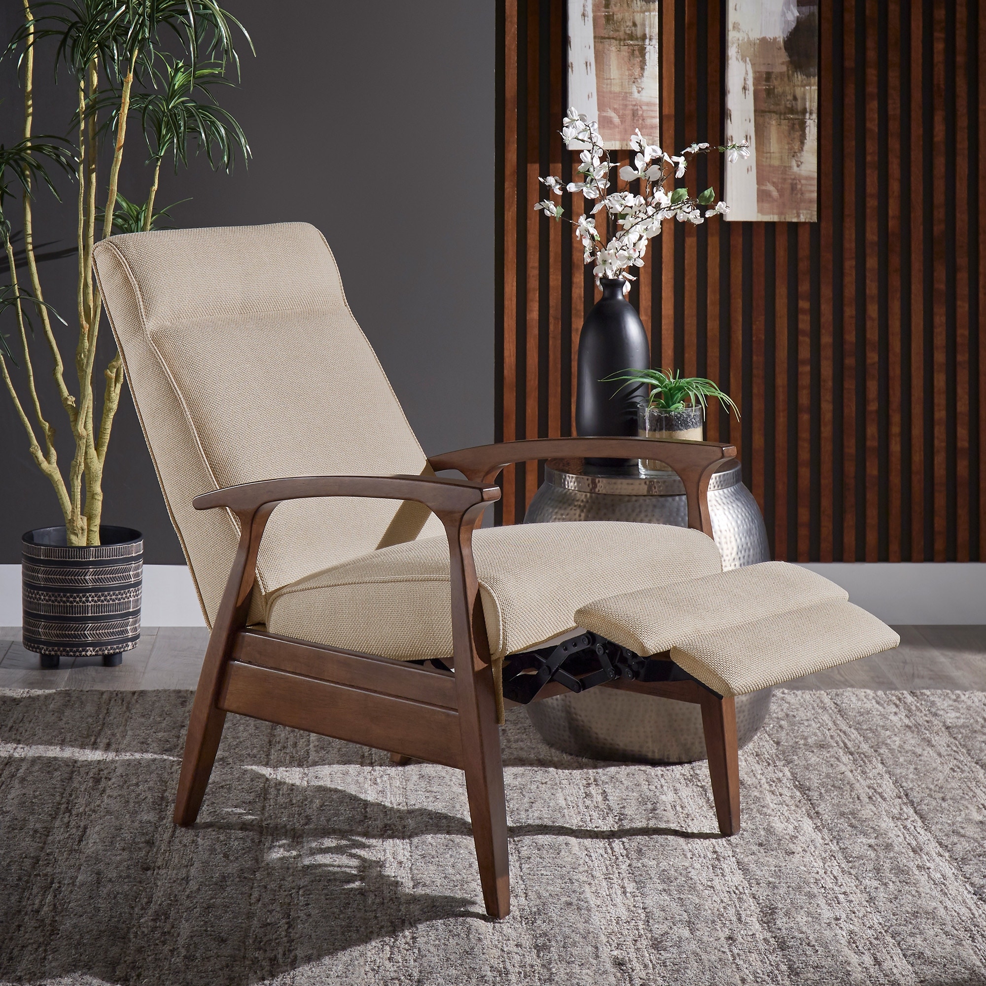iNSPIRE Q Modern Notker 25.75" Wide Mid-Century Recliner