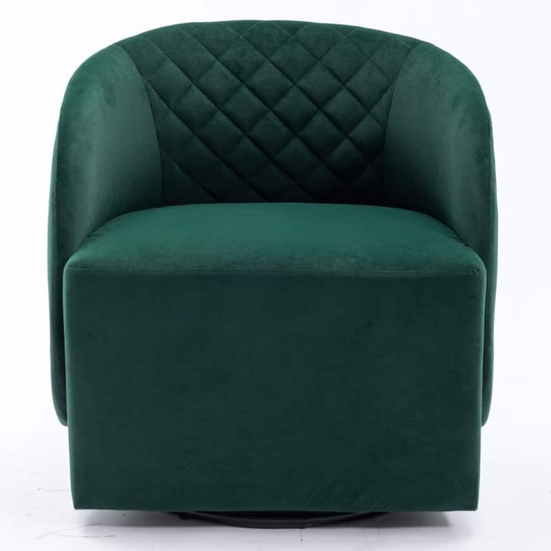 21.06"Seat Width Soft Velvet Fabric Swivel Chair For Living Room