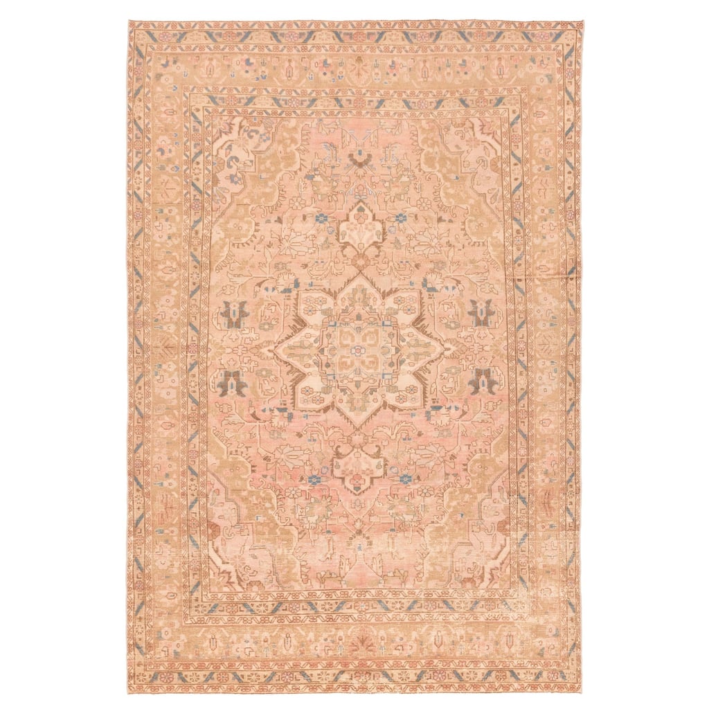 ECARPETGALLERY Hand-knotted Antalya Vintage Copper Wool Rug - 6'10 x 10'2