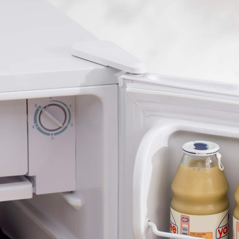 Energy Efficient Mini Fridge with Freezer and Adjustable Thermostat