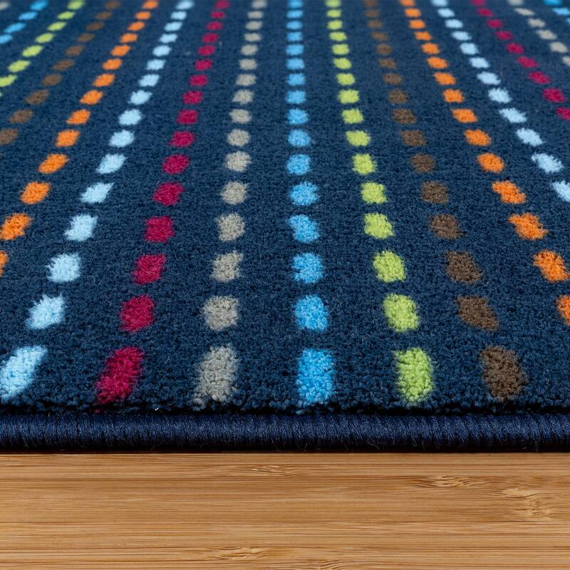 Tweenology Kids Rugs Plush Polyester Non-Slip Area Rugs for Bedrooms and Playrooms in Colorful and Pink Rainbow Designs 40x55